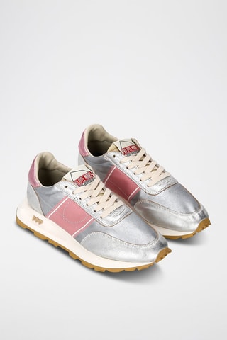 Geitenleren Sneakers Tour - Grijs en Roze 