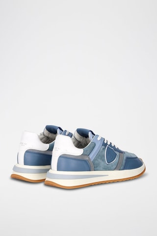 Kalfsleren Sneakers Tropez - Lichtblauw