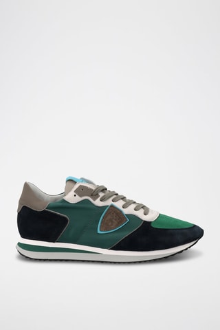 Leren Sneakers TRPX Mondial - Groen en Lichtblauw