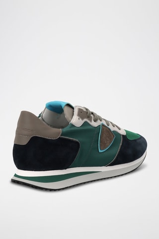 Leren Sneakers TRPX Mondial - Groen en Lichtblauw