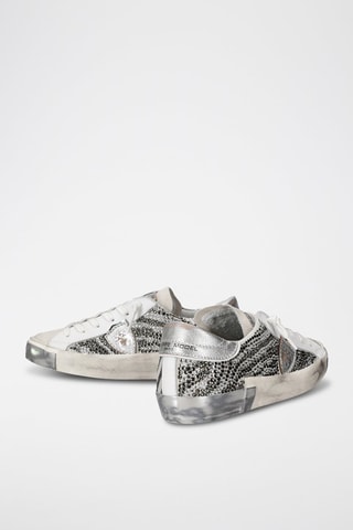 Leren Sneakers Prsx - Zilverkleurig