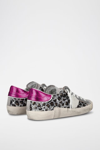 Leren Sneakers Prsx - Zilverkleurig en fuchsia