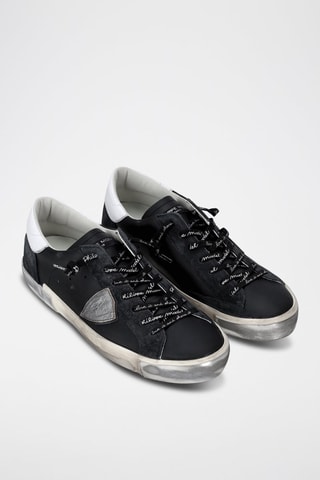 Kalfsleren Sneakers Prsx - Zwart