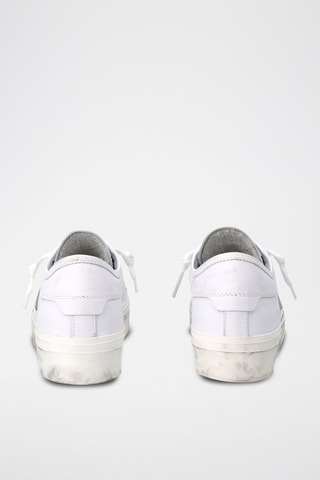 Kalfsleren Platform Sneakers Paris - Wit