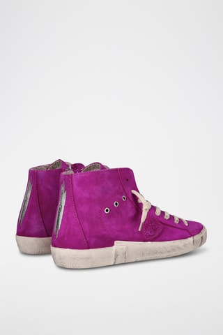 Hoge Gevoerde Nubuck Sneakers PRSX - Fuchsia