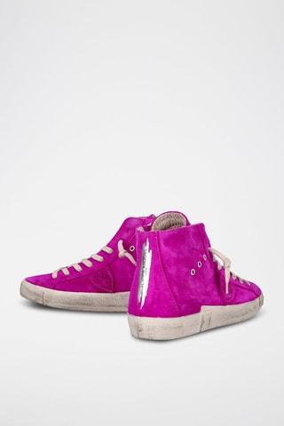 Hoge Gevoerde Nubuck Sneakers PRSX - Fuchsia