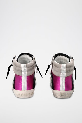 Hoge Nubuck Sneakers PRSX - Zilverkleurig en Roze