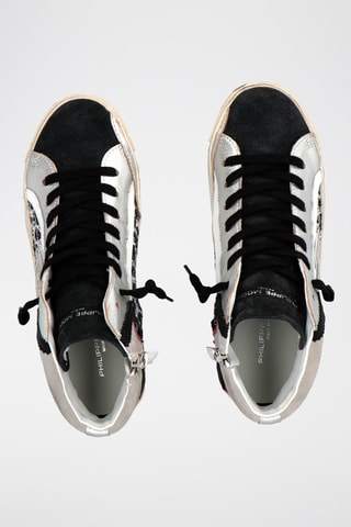 Hoge Nubuck Sneakers PRSX - Zilverkleurig en Roze