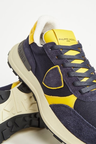 Kalfsleren Sneakers Antibes - Blauw