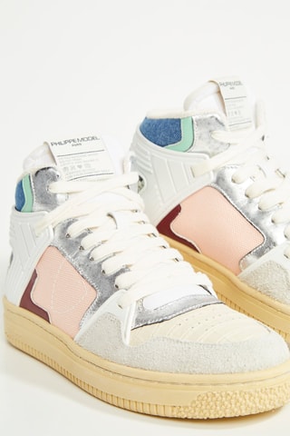 Hoge Kalfsleren Sneakers La Grande - Wit