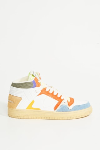 Hoge Kalfsleren Sneakers La Grande - Wit