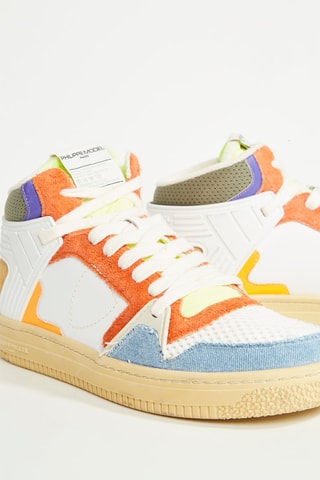 Hoge Kalfsleren Sneakers La Grande - Wit