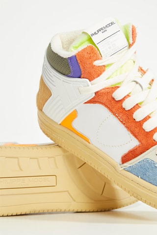 Hoge Kalfsleren Sneakers La Grande - Wit