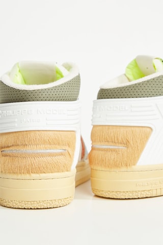 Hoge Kalfsleren Sneakers La Grande - Wit