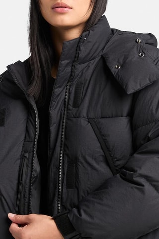Gewatteerde Jas met Capuchon - Zwart