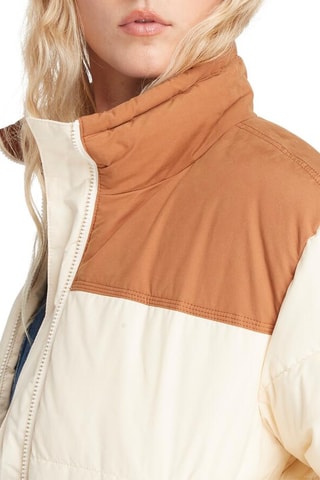 Gewatteerde Jas - Wit en Camel