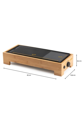 Bamboe Plancha en Grill - 36 x 14 cm - 1000 W