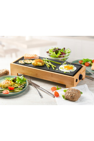 Bamboe Plancha en Grill - 36 x 14 cm - 1000 W