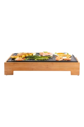 Bamboe Plancha en Grill - 42 x 28 cm - 1800 W