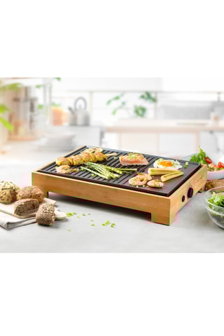 Bamboe Plancha en Grill - 42 x 28 cm - 1800 W