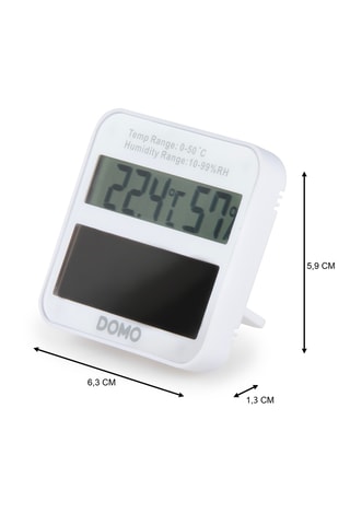 Digitale Hygro-thermometer op Zonne-energie - Wit