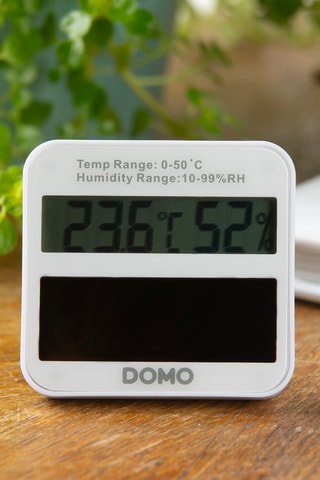 Digitale Hygro-thermometer op Zonne-energie - Wit