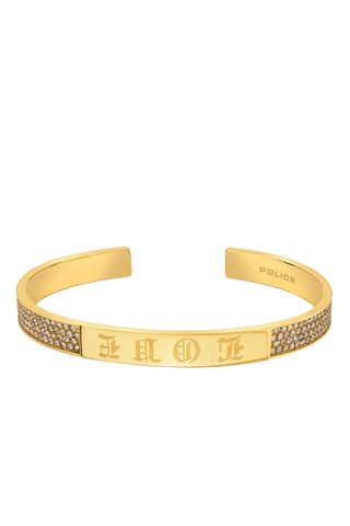 Jonc en plaqué ion or jaune Gothic Glam