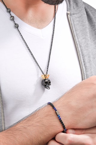 Bracelet en lapis-lazuli et onyx Urban