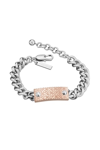 Gourmette en plaqué ion or rose Flair