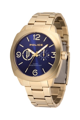 Montre à quartz en acier et plaqué or jaune Context