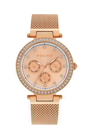 Montre à quartz en acier et plaqué or rose Mirage