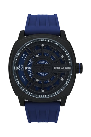 Montre à quartz en silicone et plaqué ion noir Speed Head