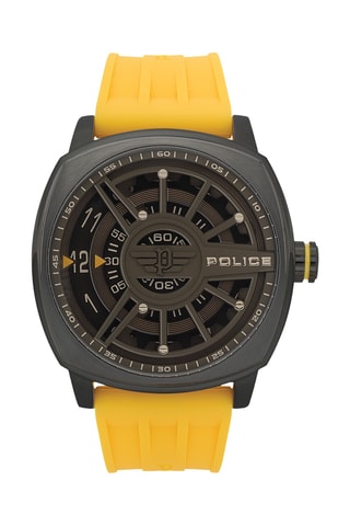 Montre à quartz en silicone et plaqué ion gris Speed Head