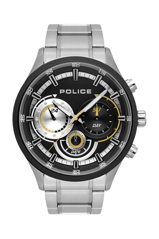 Montre à quartz en acier inoxydable Controller - Argenté et noir