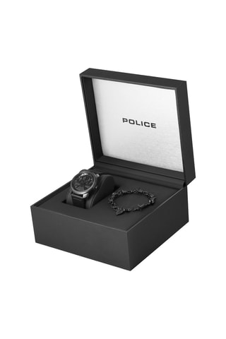 Montre à quartz en cuir - Noir