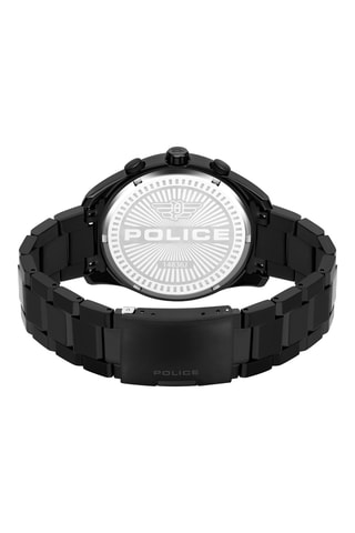 Montre à quartz en acier plaqué ion noir Marine