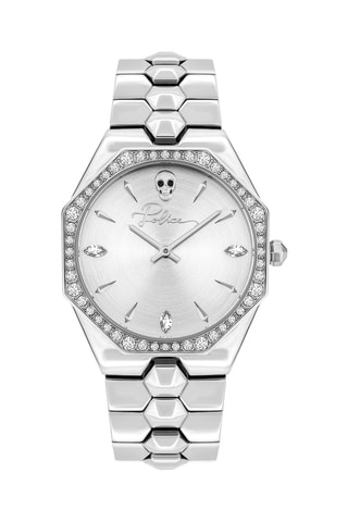 Montre à quartz en acier inoxydable Argenté