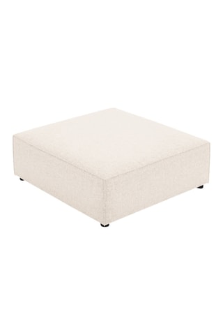 Pouf Arendal - Beige clair - En tissu chenille