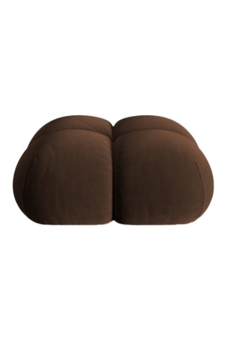Pouf Loretto - Marron - Toucher velours