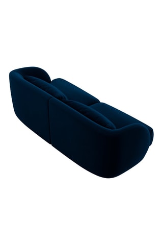 Canapé Tulum - Bleu roi - 2 places - Tissu Tissu velours