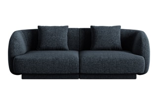 Canapé Tulum - Bleu roi - 2 places - Tissu chenille