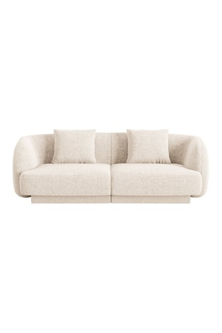 Canapé Tulum - Beige clair - 2 places - En polyester - Toucher soie