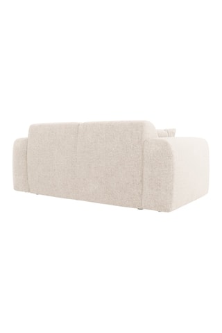Canapé Nolio - Beige clair - 2 places - En tissu chenille - Toucher soie