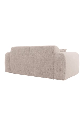 Canapé Nolio - Beige - 2 places - En tissu chenille - Toucher soie