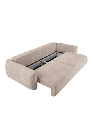 Canapé convertible Matera - Beige - 3 places - En tissu chenille