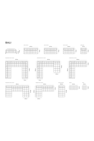 Canapé Bali - Brique - 3 places - En tissu structurel