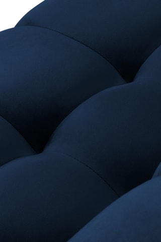 Canapé d'angle gauche Bali - Bleu roi - 7 places - Toucher velours