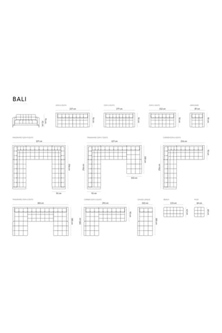 Canapé d'angle réversible Bali - Beige clair - 6 places - Toucher velours