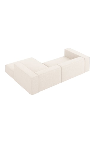 Canapé d'angle droit Arendal - Beige clair - 3 places - Tissu chenille