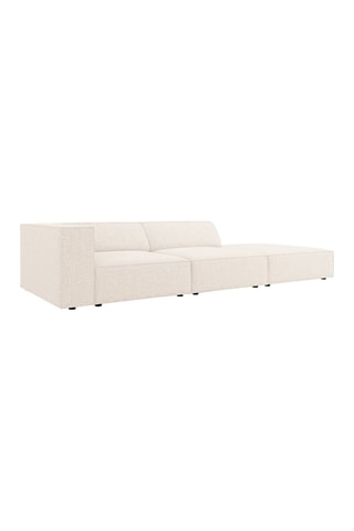 Canapé droit Arendal - Beige clair - 4 places - Tissu toucher chenille